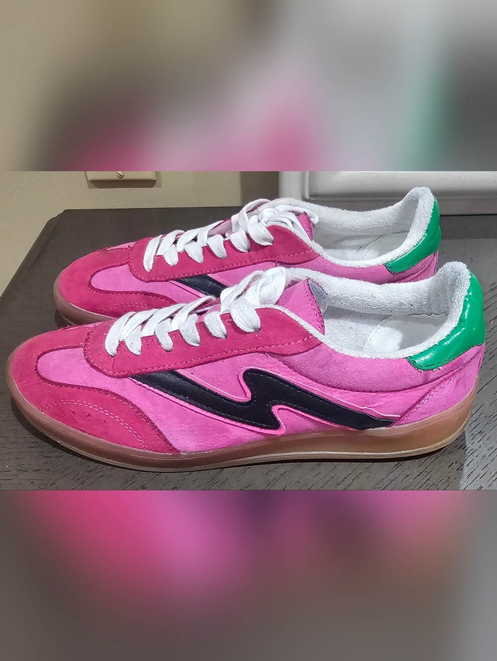 Steve Madden Women's Pink Suede Casual Sneakers - Size 7